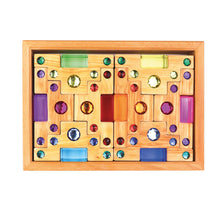 Lade das Bild in den Galerie-Viewer, Bauspiel Farbtreppen mit Lichtquadern, 32-Teilig