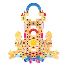 Lade das Bild in den Galerie-Viewer, Bauspiel Farbtreppen mit Lichtquadern, 32-Teilig