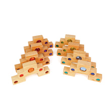 Lade das Bild in den Galerie-Viewer, Bauspiel Farbtreppen mit Lichtquadern, 16-Teilig