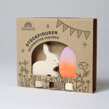 Lade das Bild in den Galerie-Viewer, Steckfiguren Osterset batik-orange