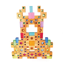 Lade das Bild in den Galerie-Viewer, Bauspiel Farbtreppen mit Lichtquadern, 32-Teilig
