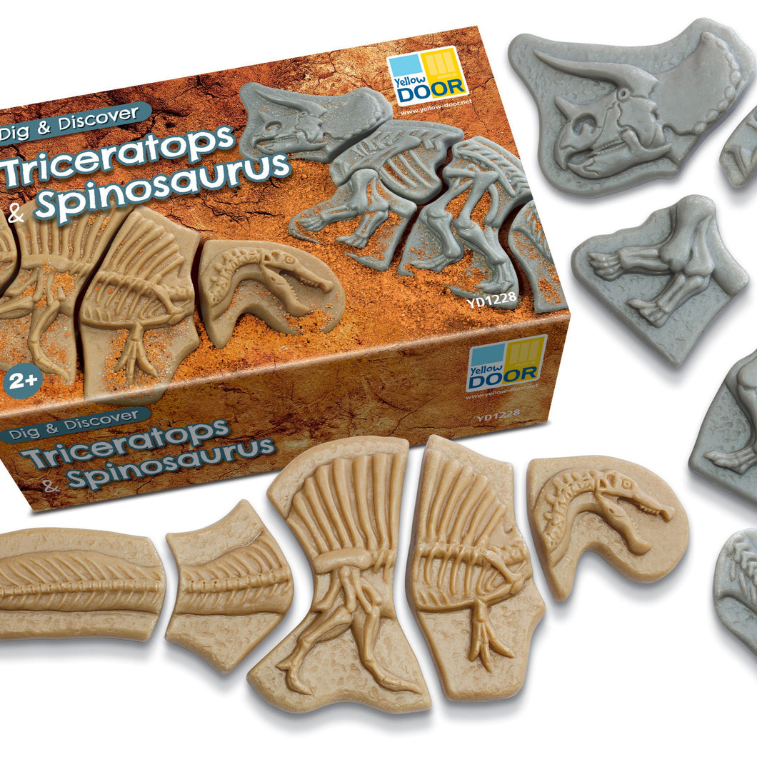 Graben & Entdecken – Triceratops & Spinosaurus